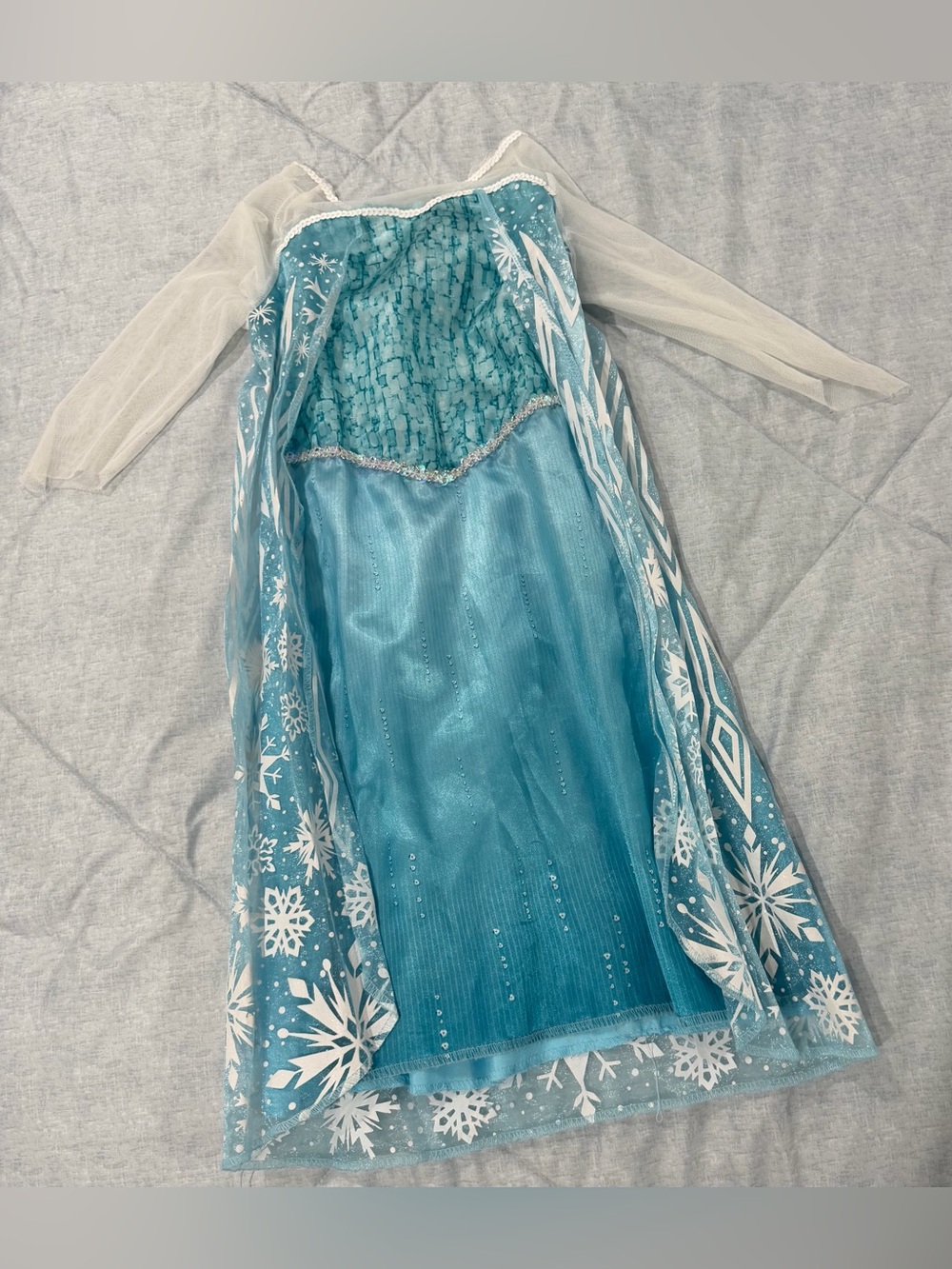 Elsa-Inspired Blue Snow Princess Kids Costume Dress